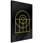 Paris Prix Affiche Murale Encadrée  Yellow Lines. Coloris disponibles : Noir, Jaune