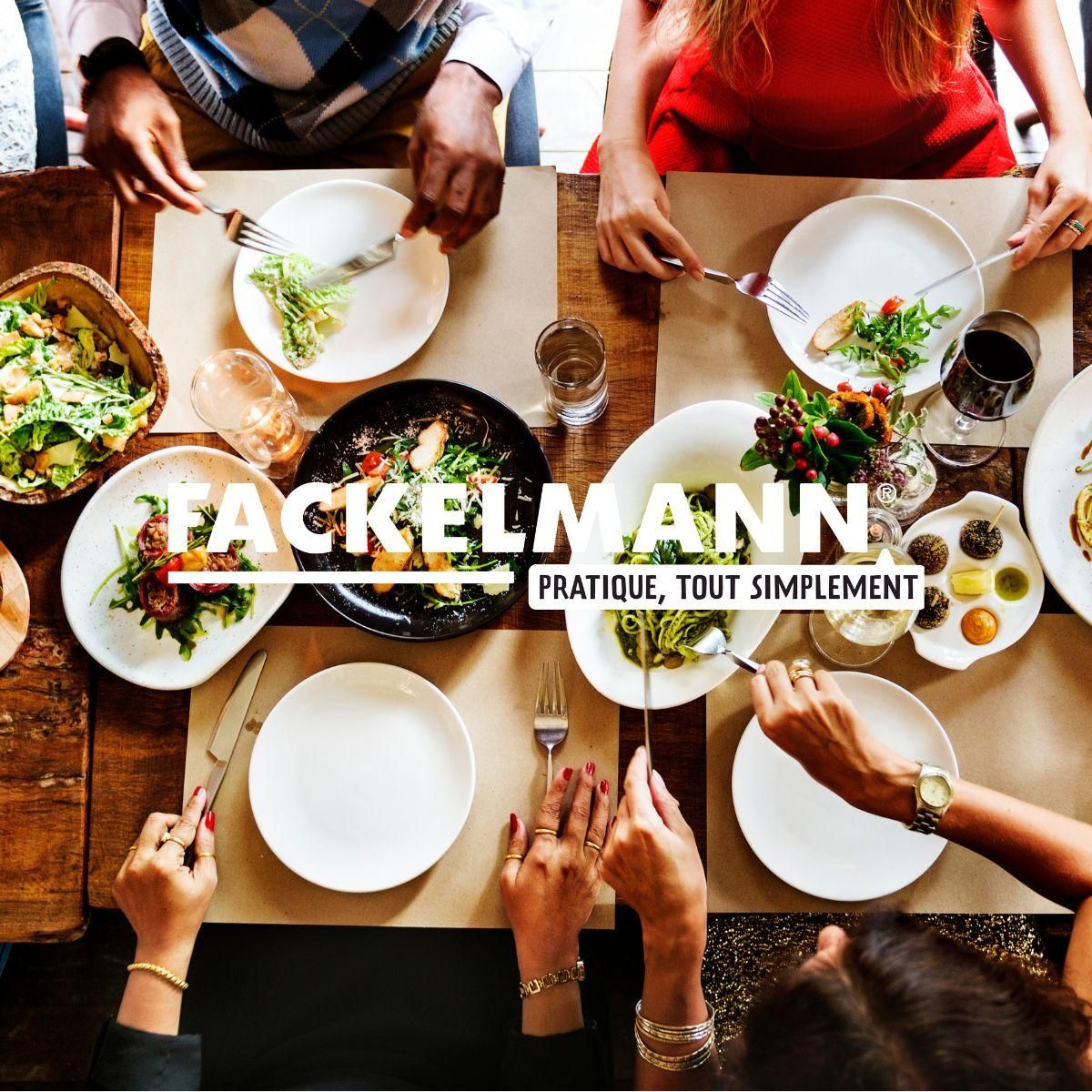 Fackelmann Set de 2 poêles de 20 et 24 cm en inox et 6 ustensiles inox Fackelmann Eterna