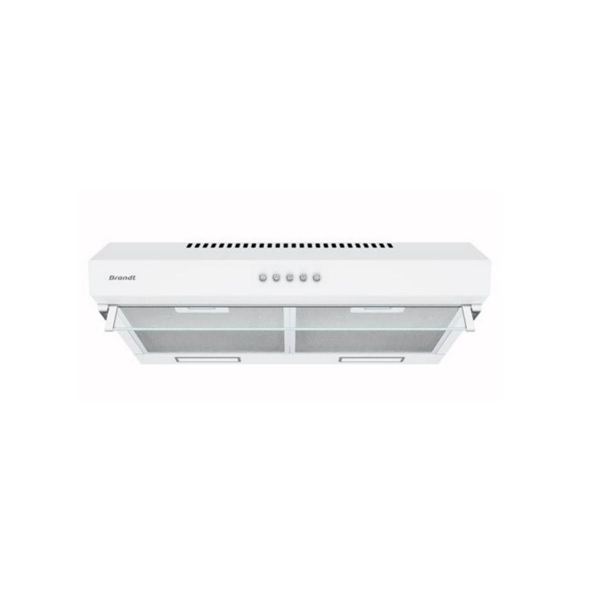 BRANDT Hotte visière 60cm 319m3/h blanc - BHC4611W