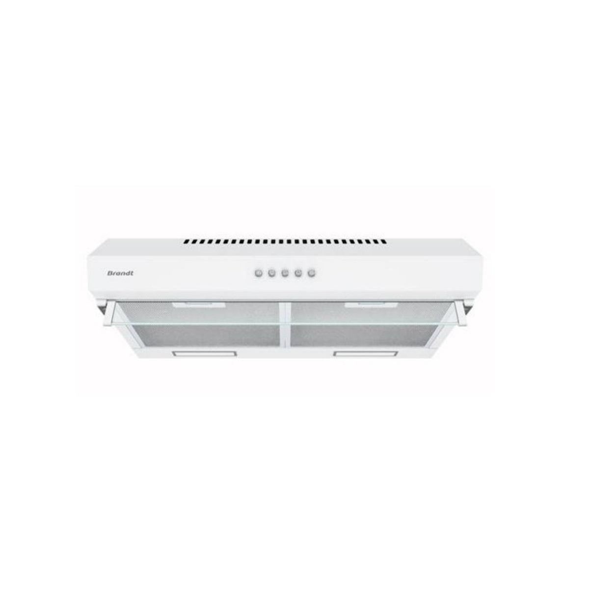 BRANDT Hotte visière 60cm 319m3/h blanc - BHC4611W