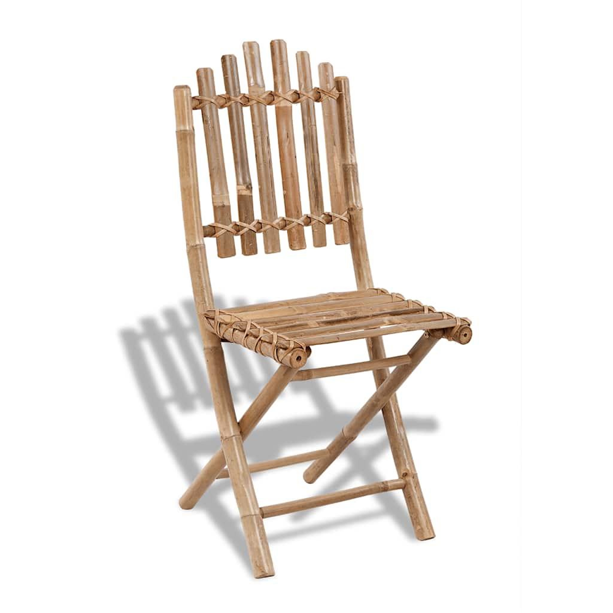 Voir la diapositive 5 : VIDAXL Chaises pliables d'exterieur bambou 4 pcs