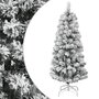 Voir la diapositive 1 : VIDAXL Sapin de Noël artificiel a charnieres avec neige floquee 150 cm