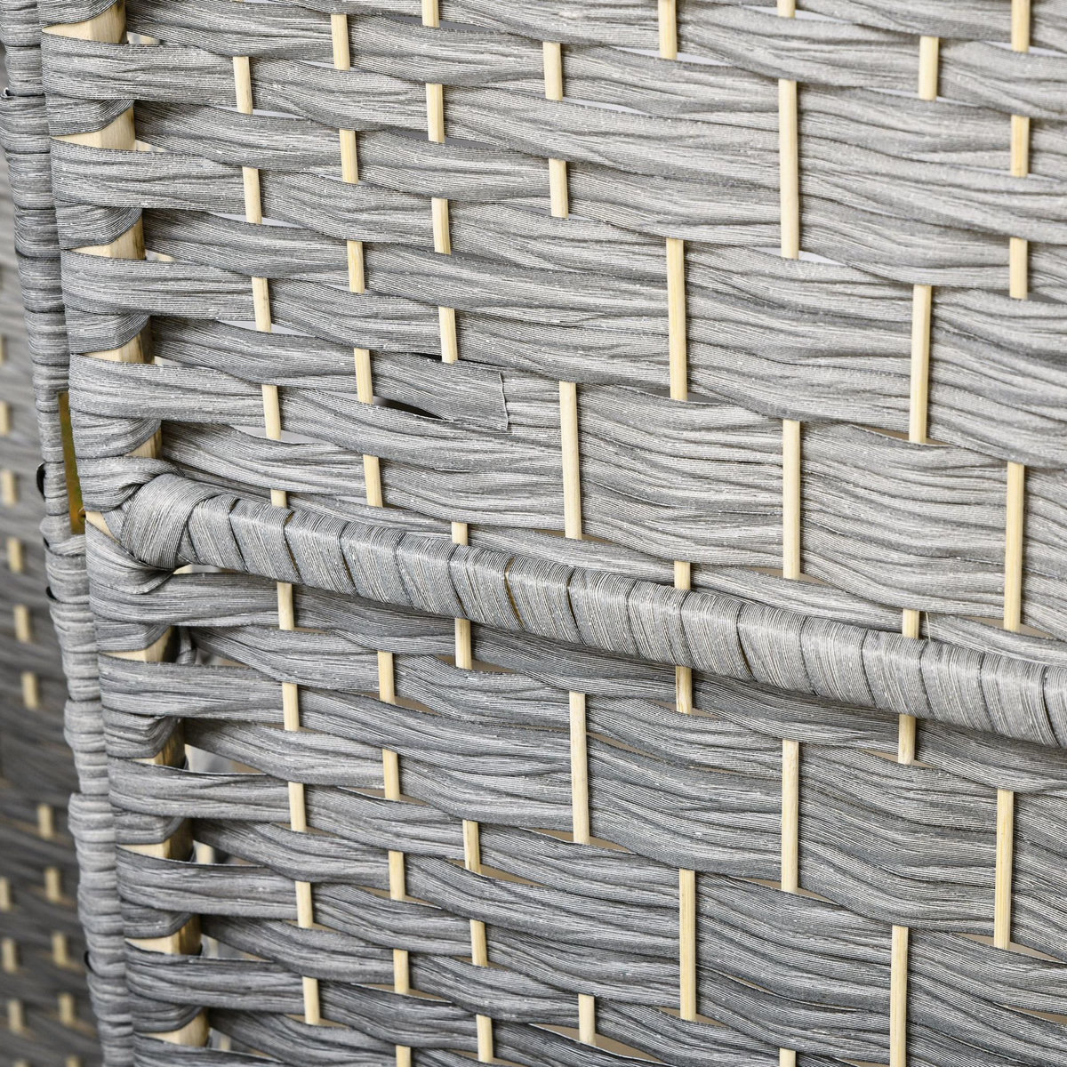 HOMCOM Paravent intérieur en bois 4 panneaux 180 x 180 cm séparateur de pièce pliable bois gris