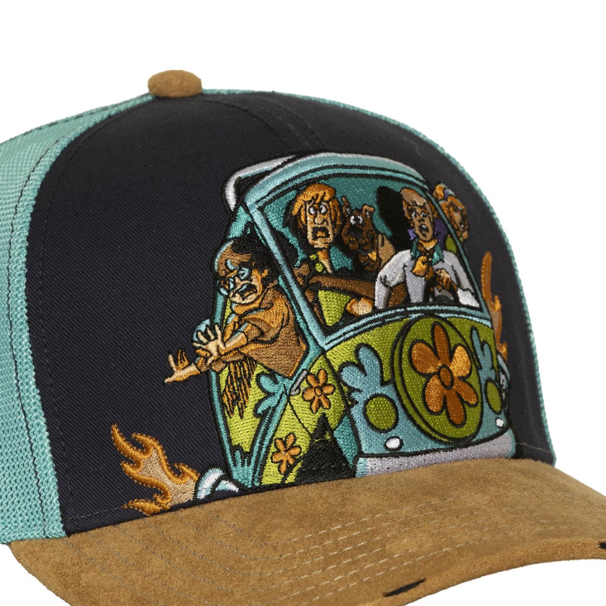 CAPSLAB Casquette trucker premium filet et patch Scooby Doo Mystery Machine