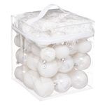 FEERIC LIGHT & CHRISTMAS Coffrets Décoration sapin de Noël 52 pièces. Coloris disponibles : Gris, Jaune, Blanc, Rouge