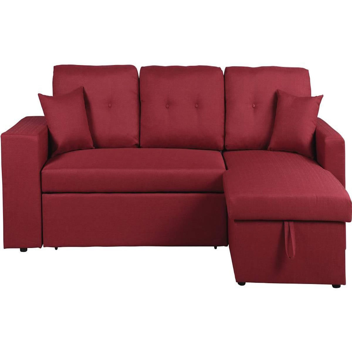 Habitat et Jardin Canapé d'angle convertible/réversible  Axel  - 3 places - Rouge