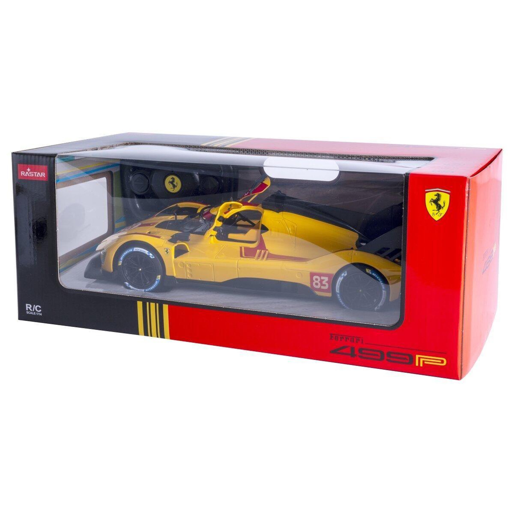 Voir la diapositive 3 : Jamara Voiture télécommandée ferrari 499p-n83 1:14 jaune 2,4ghz porte manuelle