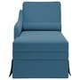 Voir la diapositive 4 : VIDAXL Fauteuil long avec traversin et accoudoir droit bleu velours