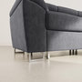 Voir la diapositive 4 : BEST MOBILIER Baoji - canapé d'angle droit 5 places convertible avec têtières et coffre en velours côtelé