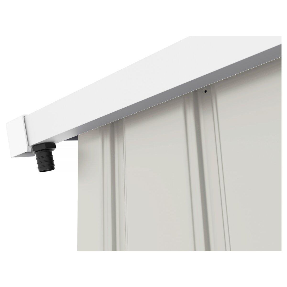 Habitat et Jardin Abri de jardin métal  Nebraska  - 5,29m² avec gouttière