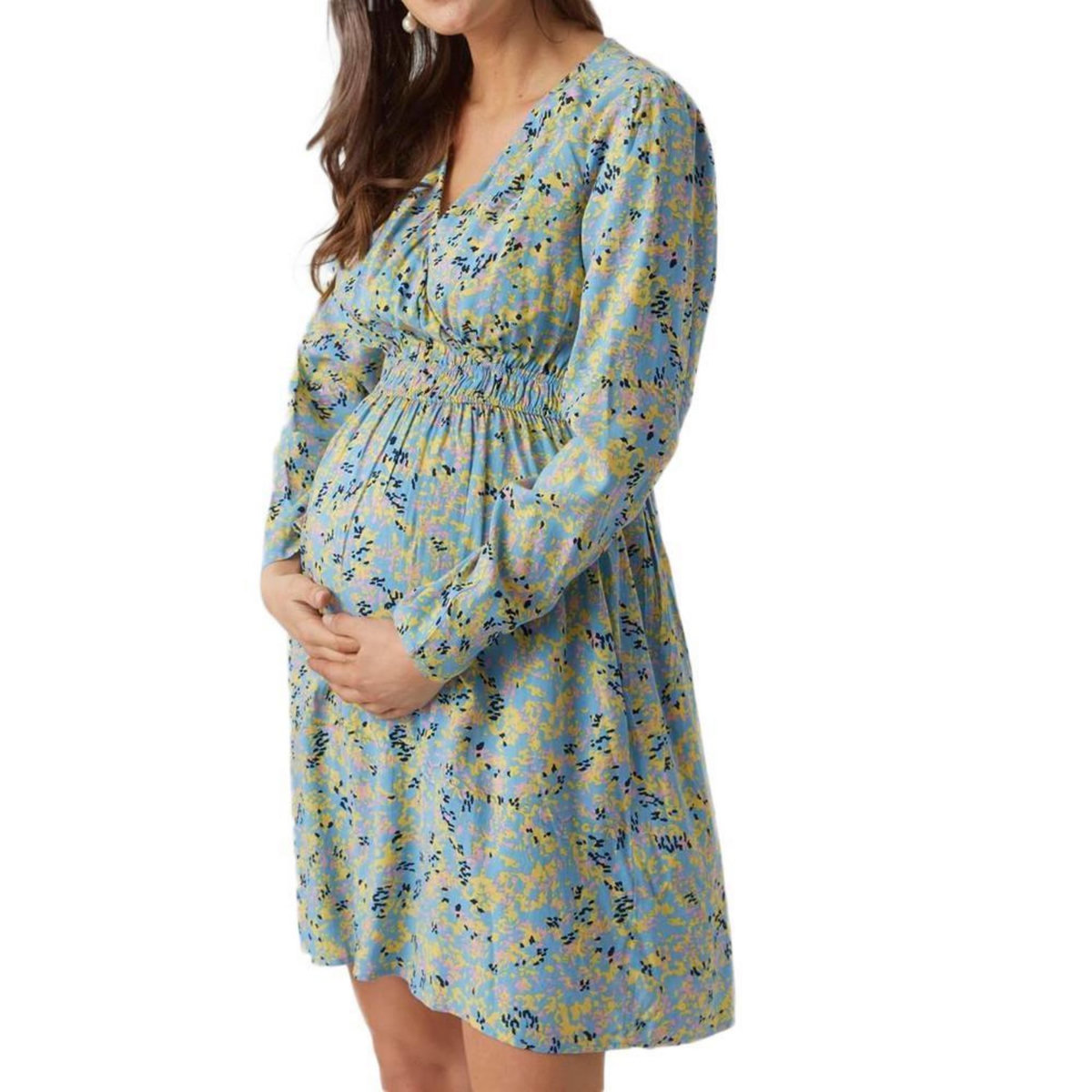 MAMALICIOUS Robe D'allaitement /Jaune Femme Mamalicious Tess