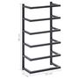 Voir la diapositive 6 : VIDAXL Porte-serviette Noir 24x12x48 cm Acier