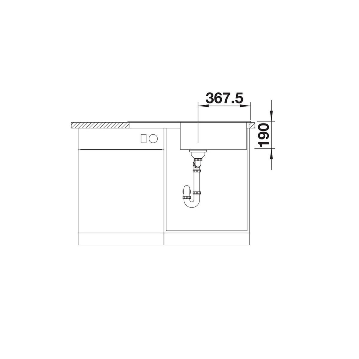 Blanco Pack évier à encastrer 86cm anthracite + mitgeur - 528438