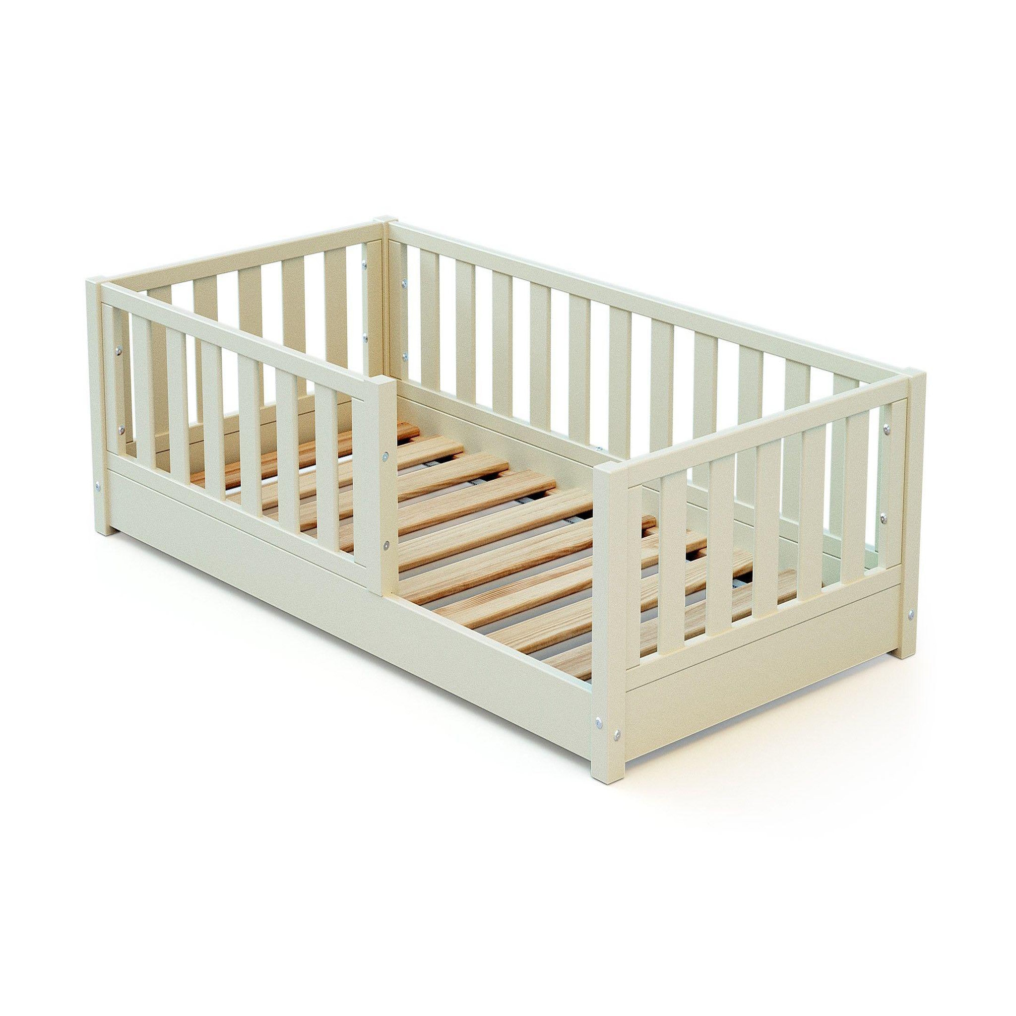 Voir la diapositive 1 : JURABABY Lit enfant au sol en bois sonho mini - 70x140