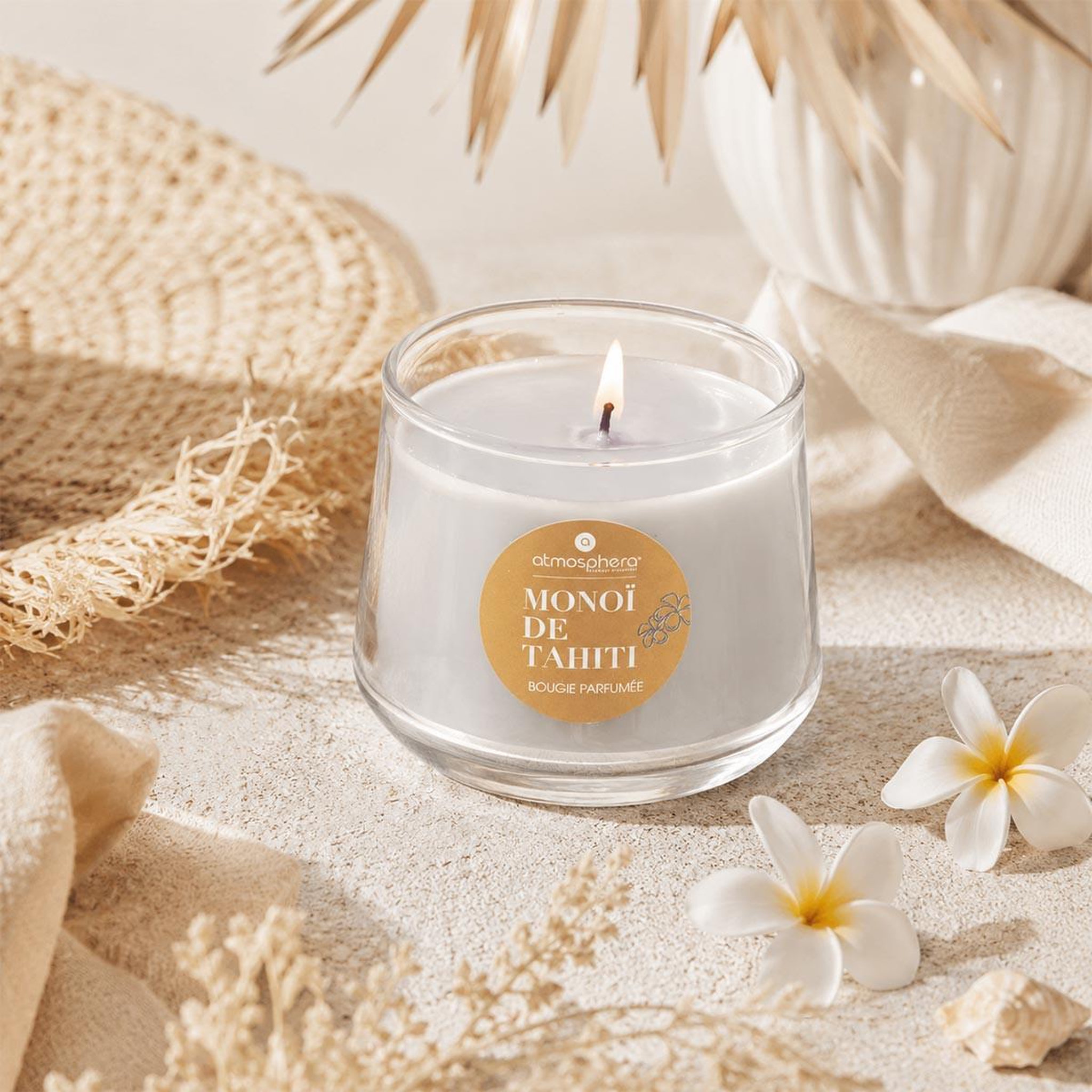 Voir la diapositive 3 : ATMOSPHERA Bougie parfumée en verre  izor  110g monoï