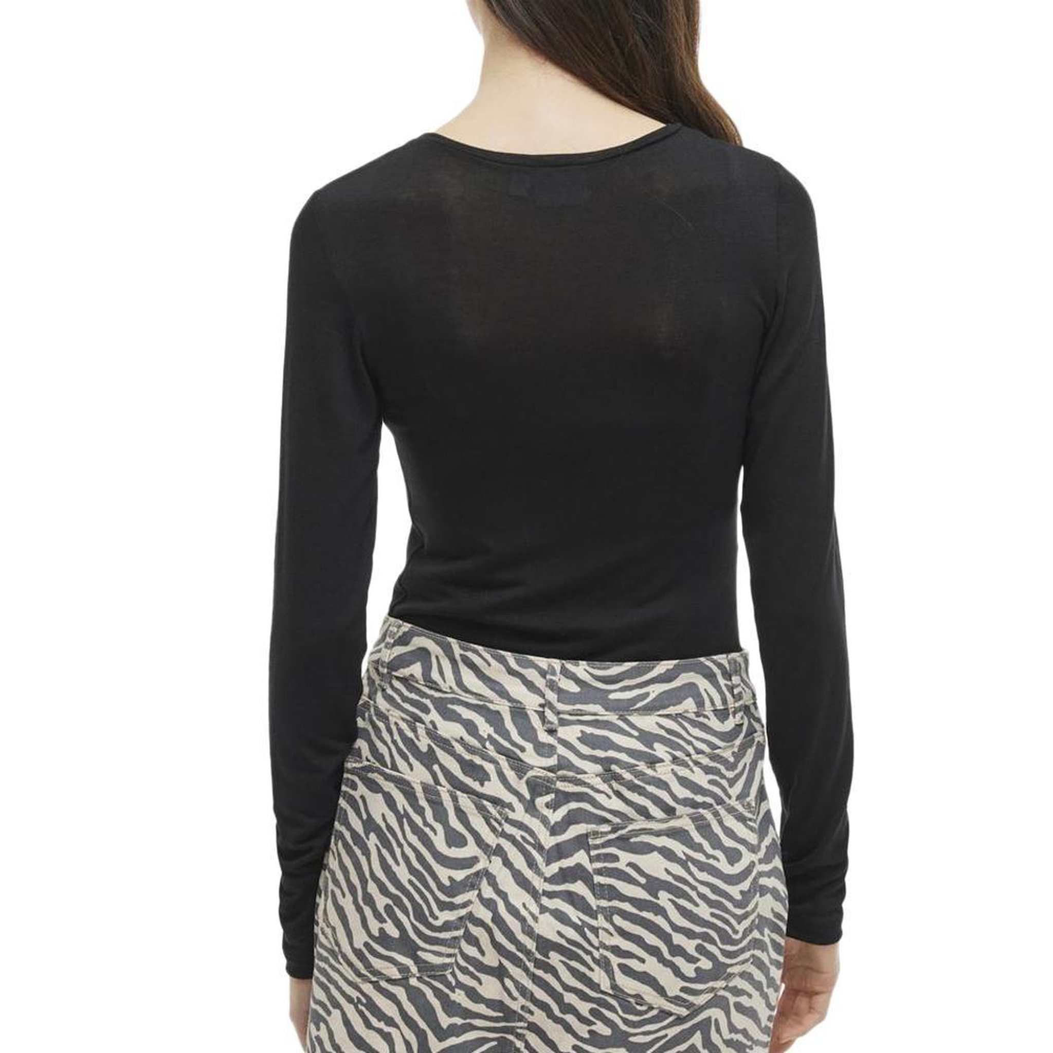 Voir la diapositive 2 : Vila T-Shirt Noir Femme Vila Nellie
