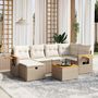Voir la diapositive 1 : VIDAXL Salon de jardin avec coussins 7 pcs beige resine tressee