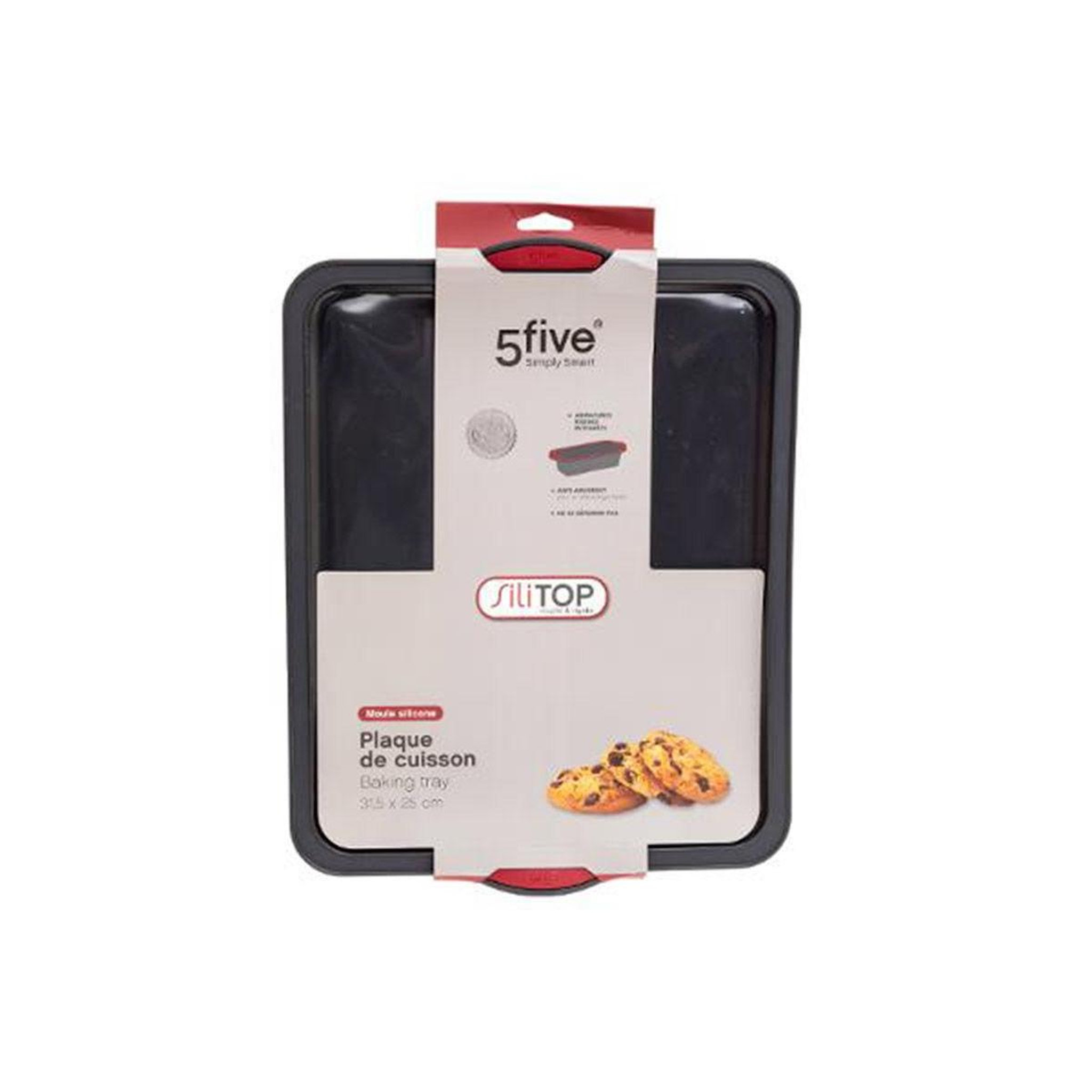 Voir la diapositive 3 : FIVE Plaque de cuisson silicone  silitop  36cm gris