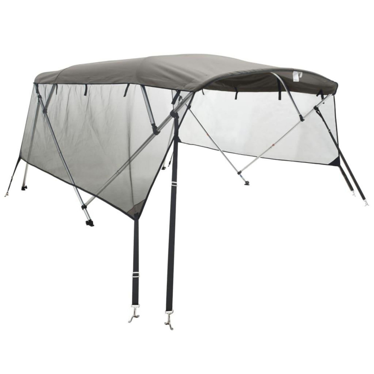VIDAXL Toit bimini a 4 arceaux parois en maille 243x(185-198)x137 cm