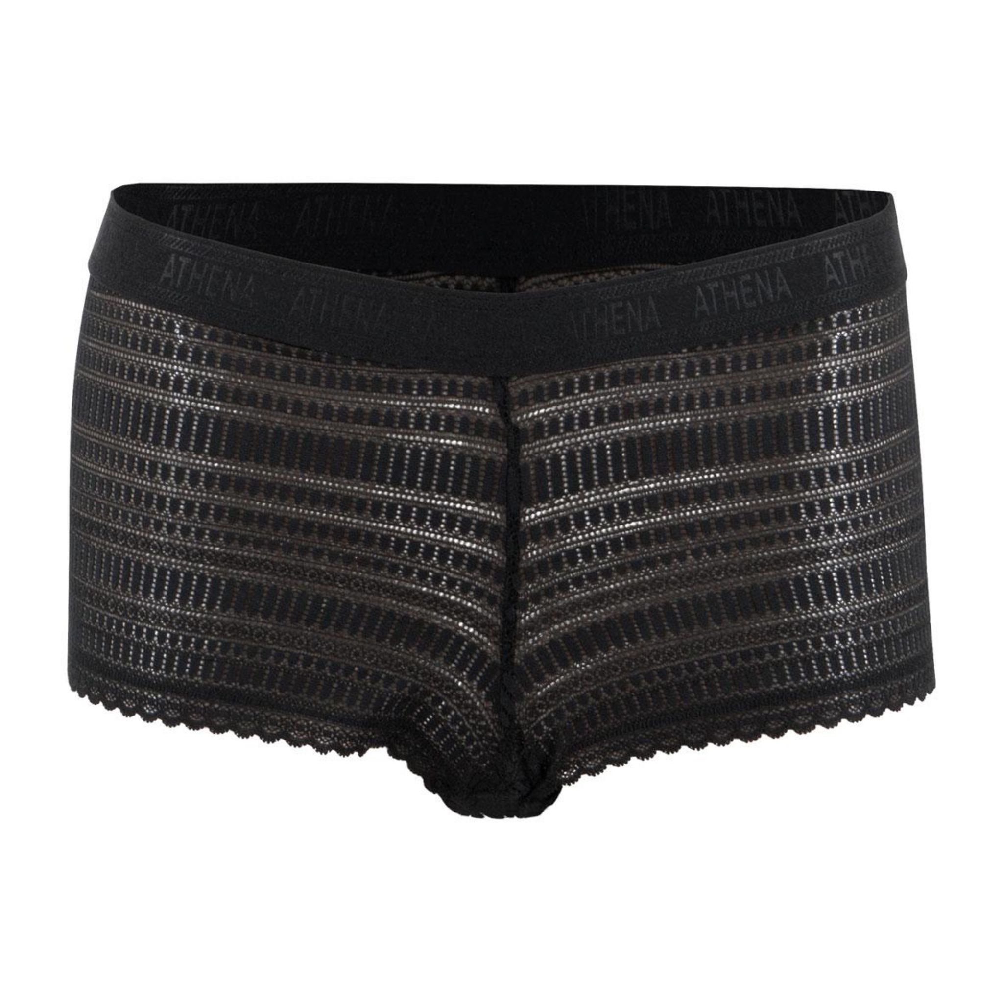 Athena Boxer femme Dentelle. Coloris disponibles : Noir