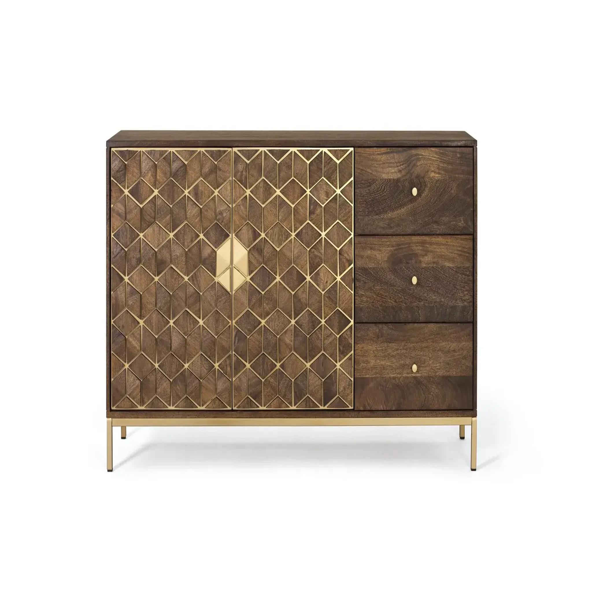 GINER Y COLOMER SL Buffet en bois de manguier 145cm style rustique moderne
