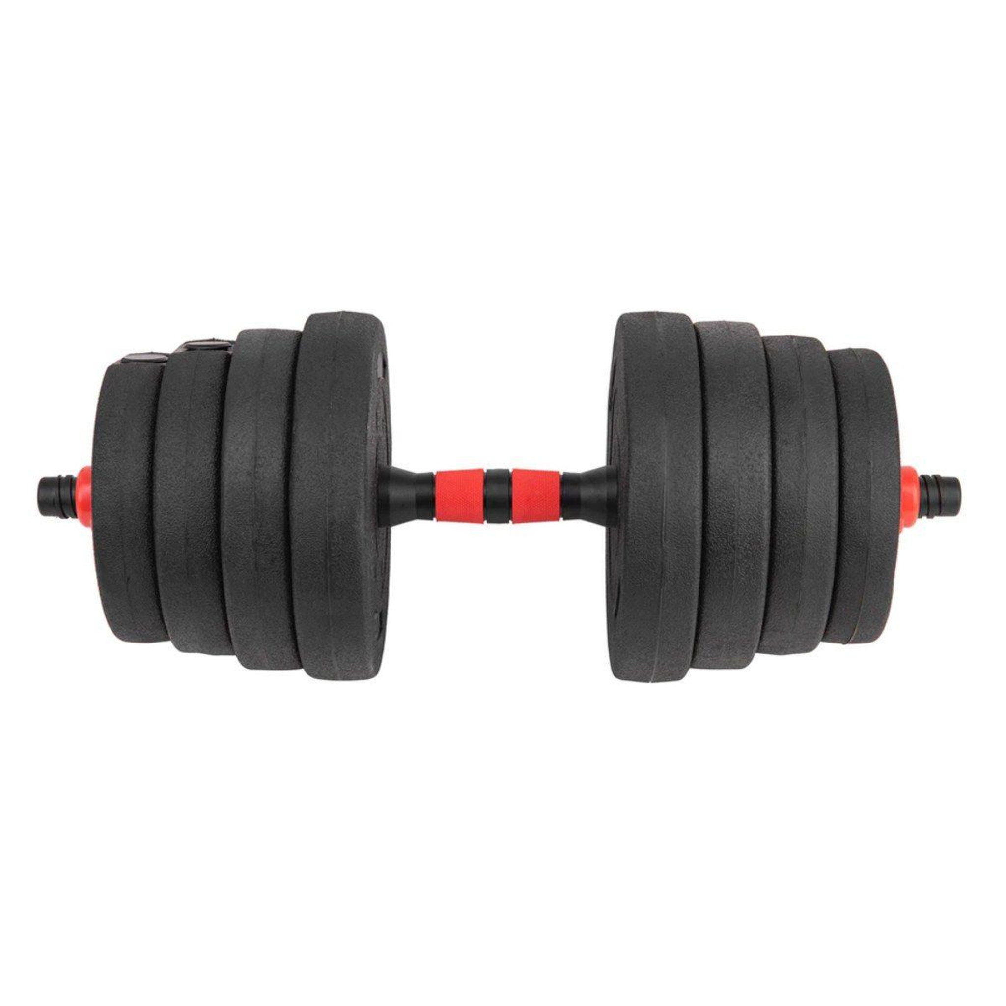 Voir la diapositive 2 : DE FAUGERES Haltères modulables 2 en 1  extension  60cm noir