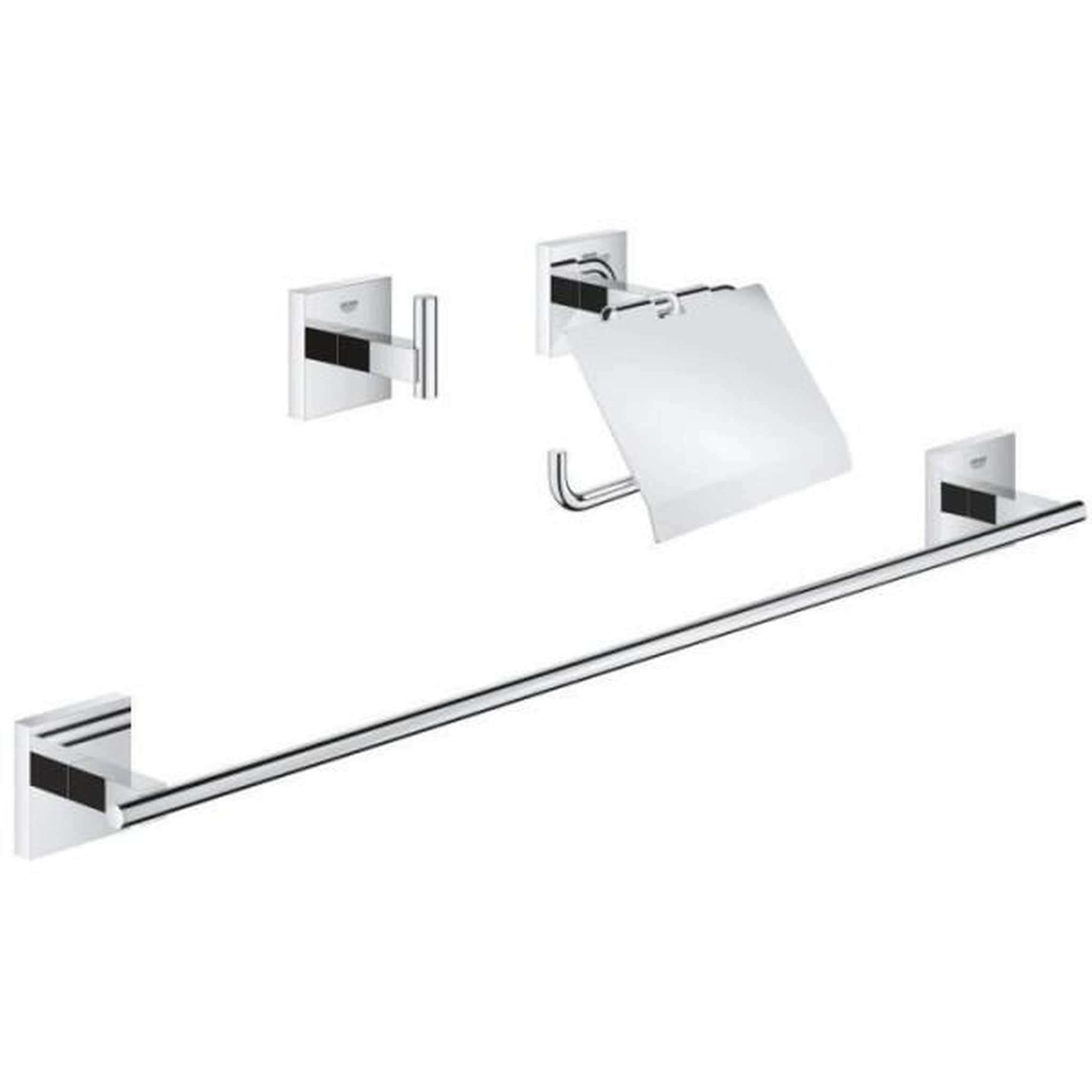 Grohe Set d'accessoires 3 en 1 - GROHE - 41124000 - Start Cube - Chromé