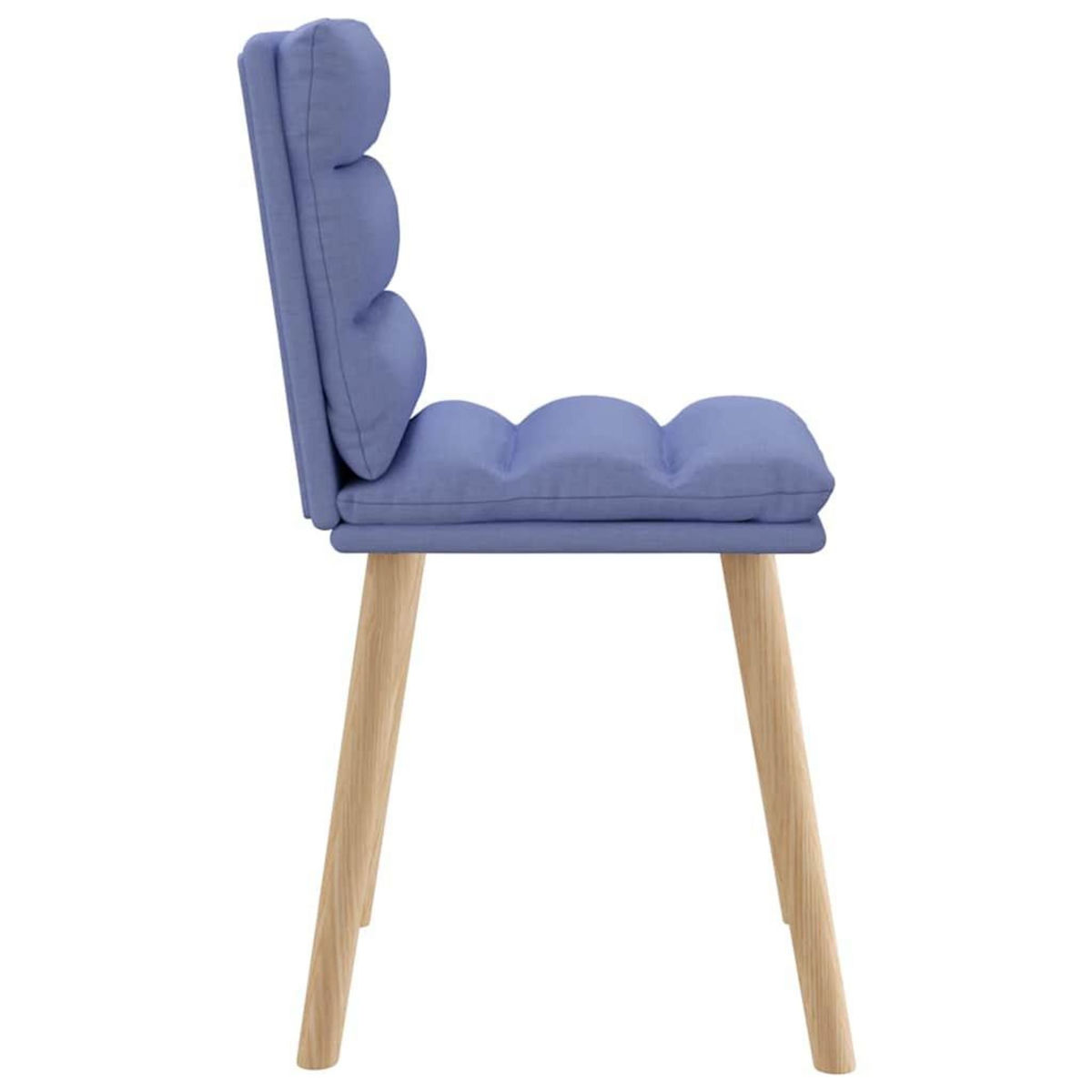 VIDAXL Chaises a manger lot de 4 bleu jean tissu