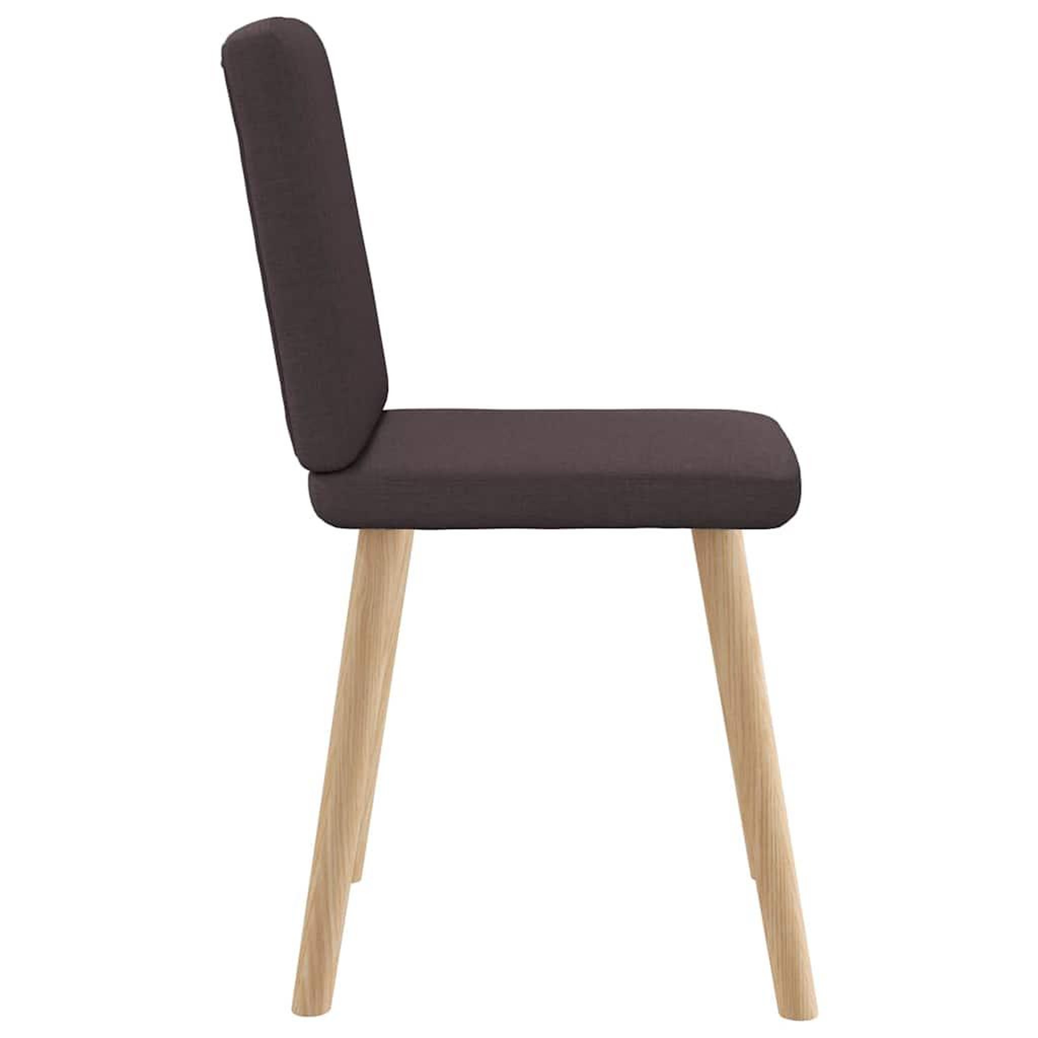 Voir la diapositive 5 : VIDAXL Chaises a manger lot de 2 marron fonce tissu