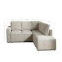 Voir la diapositive 6 : LISA DESIGN Livy - canapé d'angle convertible - avec coffre - en velours côtelé - 5 places - droit