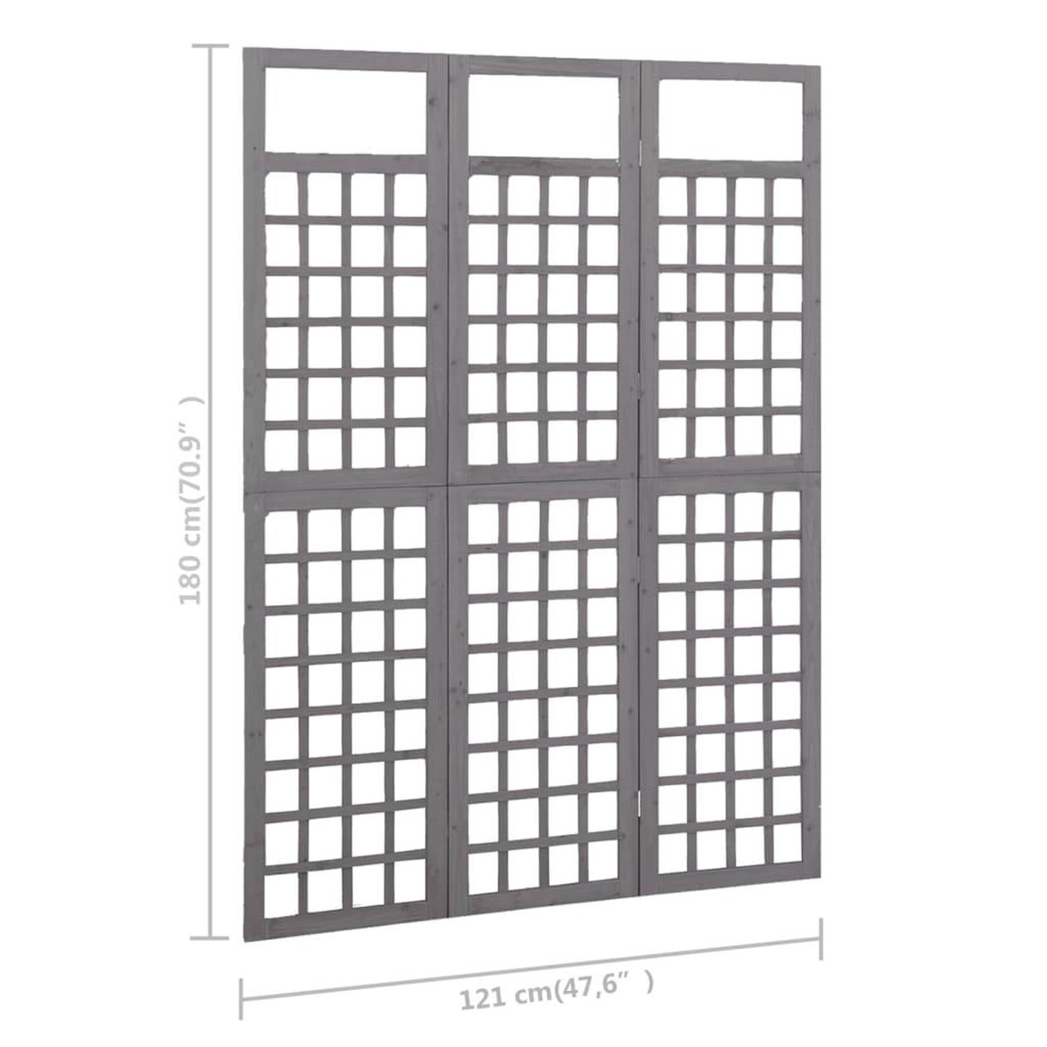 Voir la diapositive 6 : VIDAXL Cloison de separation a 3 panneaux/treillis bois sapin massif