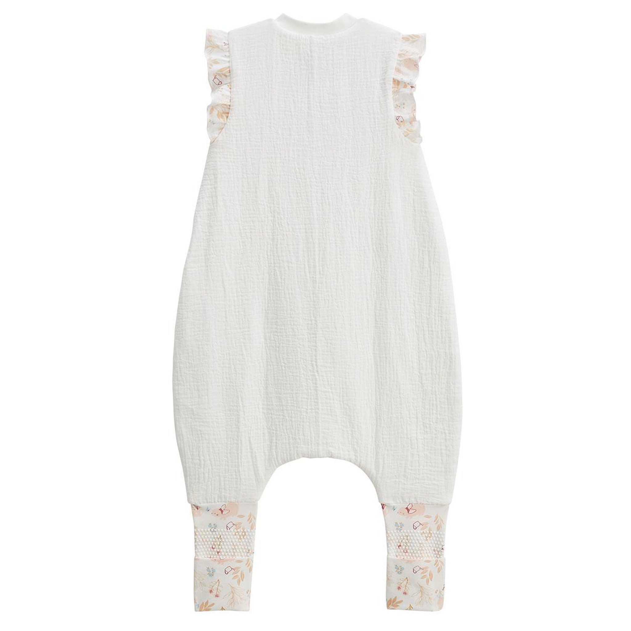 Voir la diapositive 2 : Petit Béguin Turbulette tog 0,5 en gaze de coton avec pieds retroussables praline