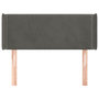Voir la diapositive 3 : VIDAXL Tete de lit avec oreilles Gris fonce 93x16x78/88 cm Velours