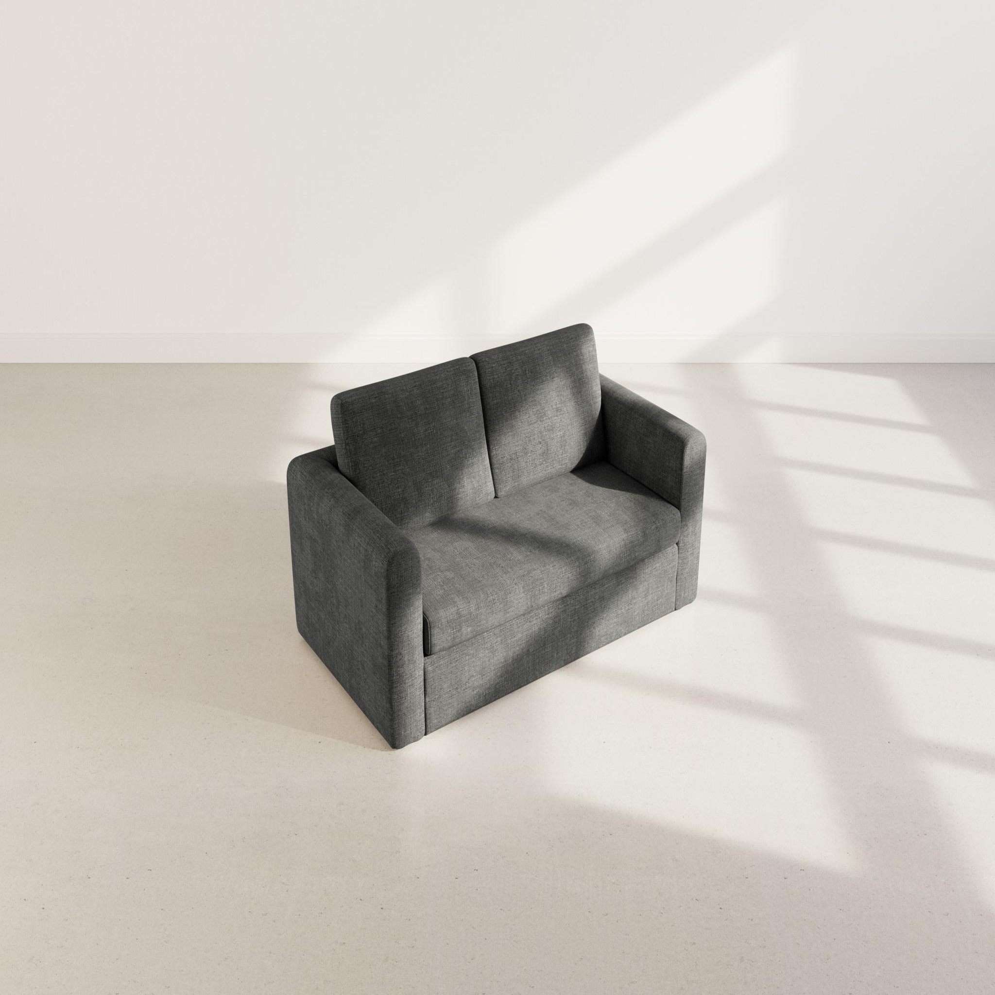 Voir la diapositive 5 : BEST MOBILIER Marilia - canapé 2 places convertible déplimousse en velours texturé