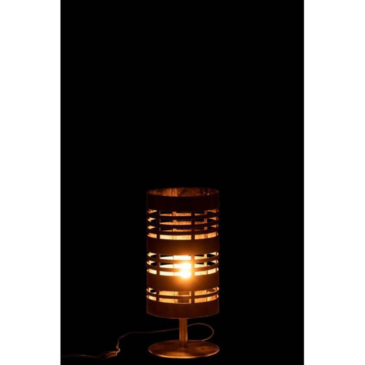 Paris Prix Lampe à Poser Cercle Métal  Pamela  51cm Gris