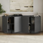 Voir la diapositive 4 : Habitat et Jardin Buffet en bois  Dorma  - 180 x 45 x 80 cm - Anthracite / Noir