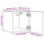 Voir la diapositive 6 : VIDAXL Meuble TV mural Blanc brillant 30,5x30x30 cm