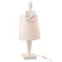 Voir la diapositive 2 : Paris Prix Lampe à Poser Déco  Figurine Soutien  58cm Blanc