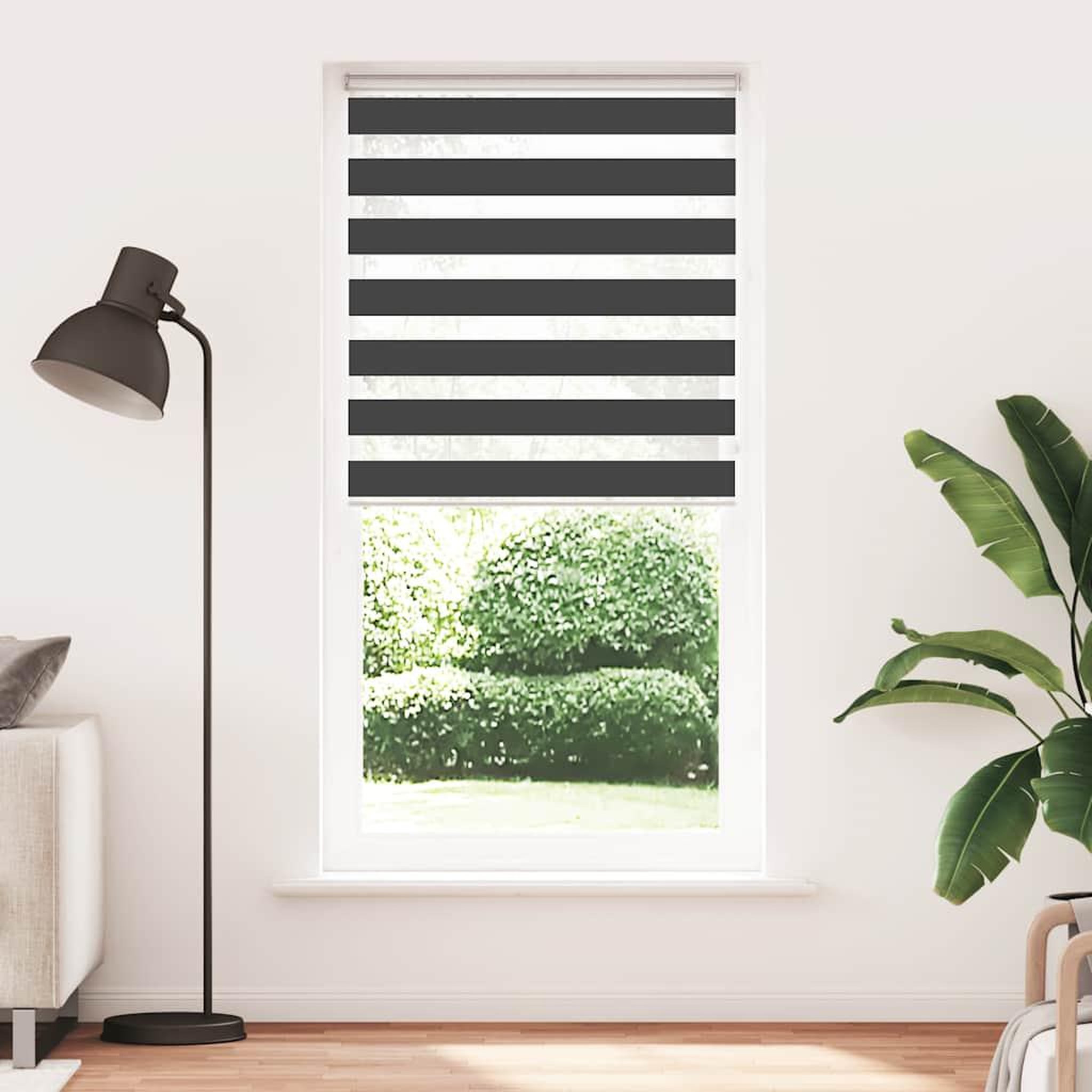 Voir la diapositive 2 : VIDAXL Store zebre noir 105x230 cm largeur du tissu 100,9 cm polyester