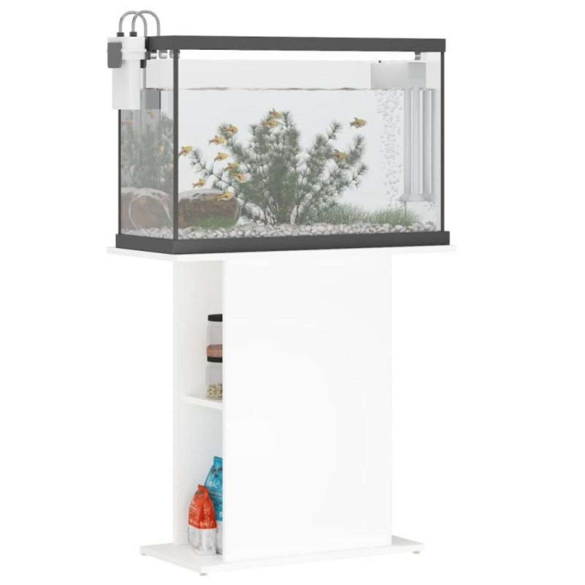 VIDAXL Support pour aquarium blanc 75x36x72,5 cm bois d ingénierie