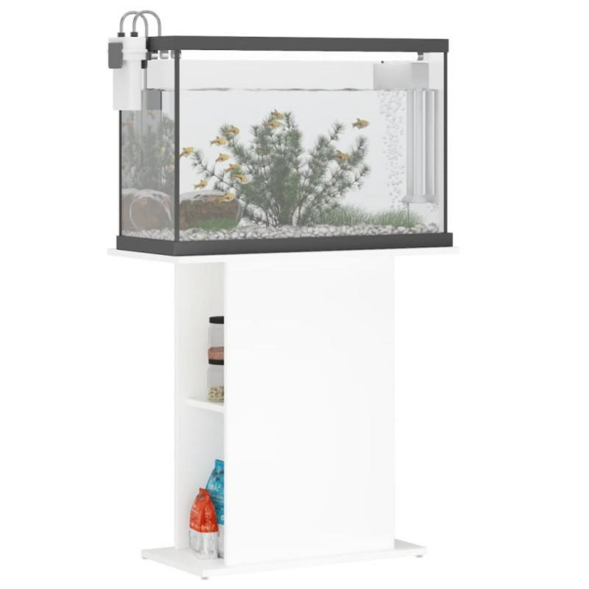 VIDAXL Support pour aquarium blanc 75x36x72,5 cm bois d ingénierie