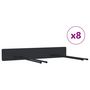 Voir la diapositive 2 : VIDAXL Supports muraux pour outils de jardin 8 pcs noir acier