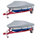VIDAXL Housses de bateau 2 pcs Gris Longueur 519-580 cm Largeur 294 cm
