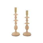 Paris Prix Lot de 2 Chandeliers  Gemini  33cm Rose & Or