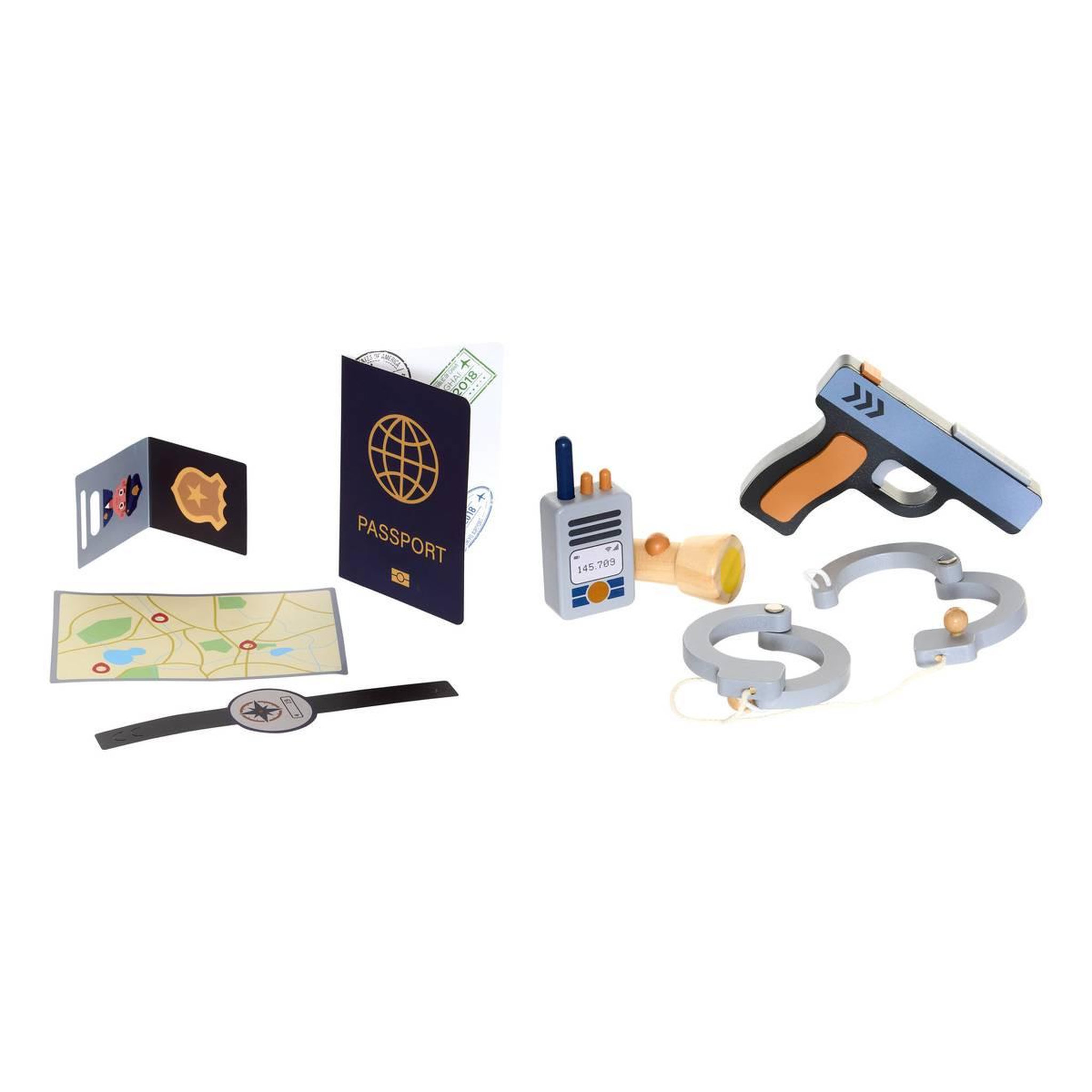 Voir la diapositive 3 : Atmosphera Kids Jeu imitation trousse police  lior  23cm bleu