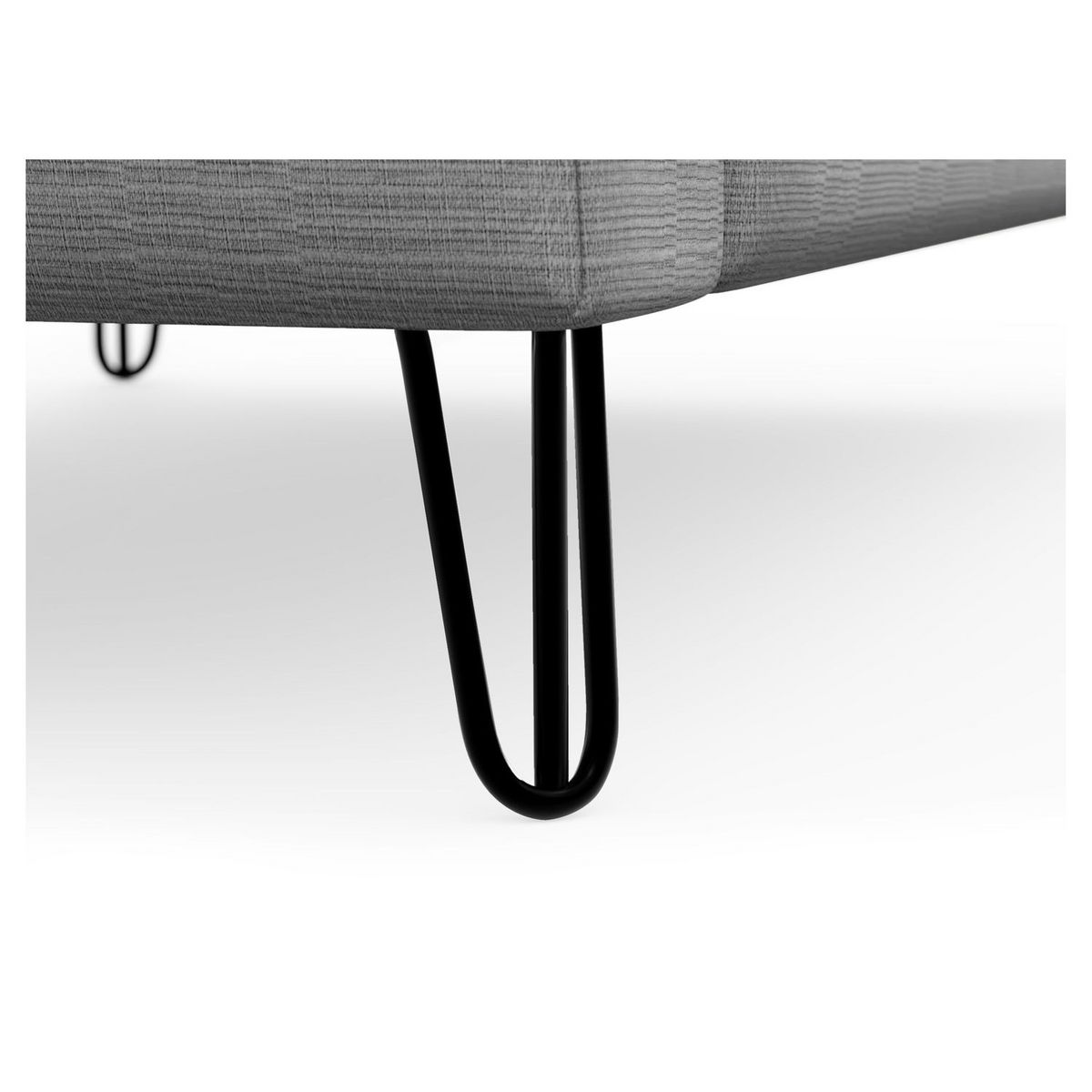 Canapé fixe 2 places pieds épingles tissu JULIO