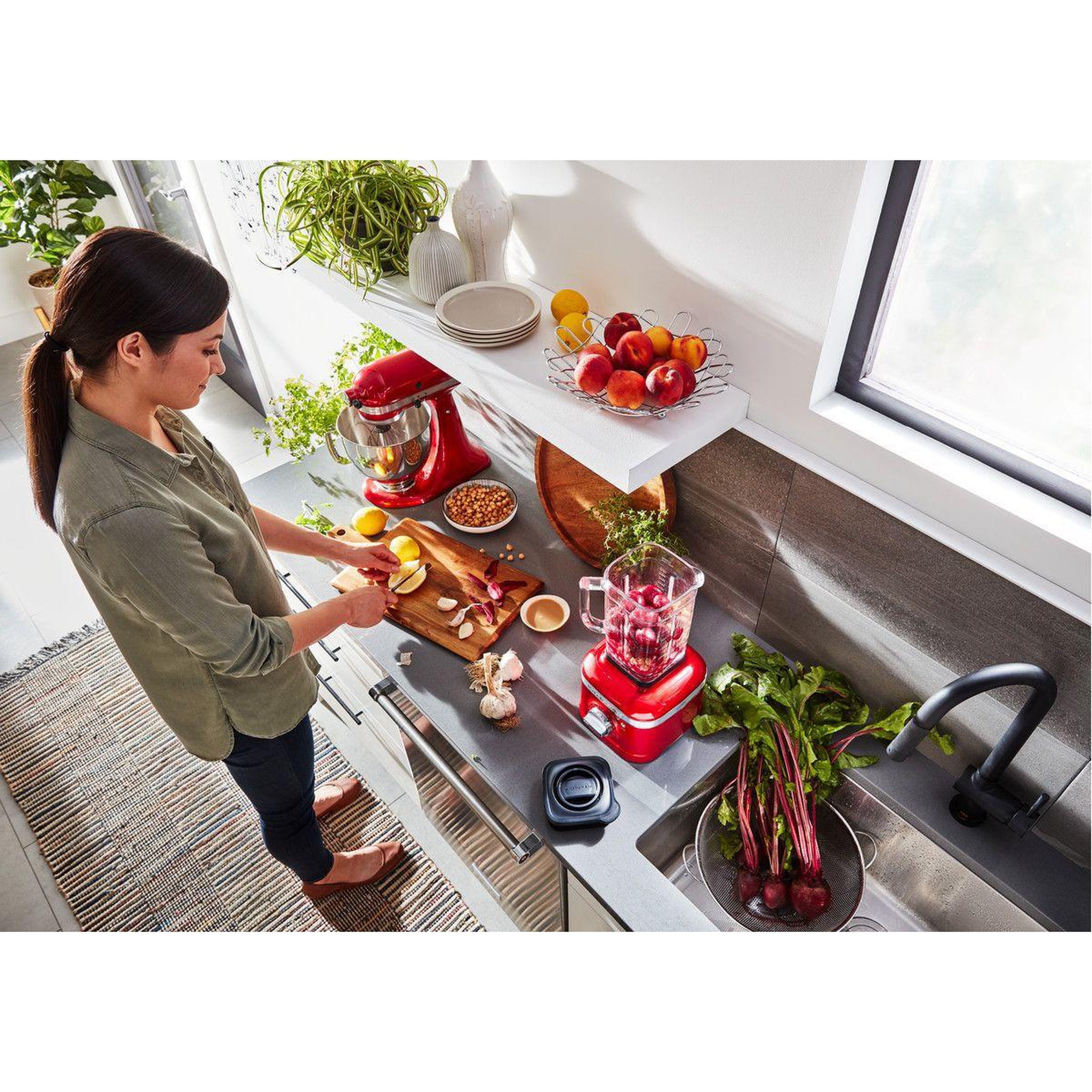Voir la diapositive 3 : KitchenAid Blender k400 rouge empire