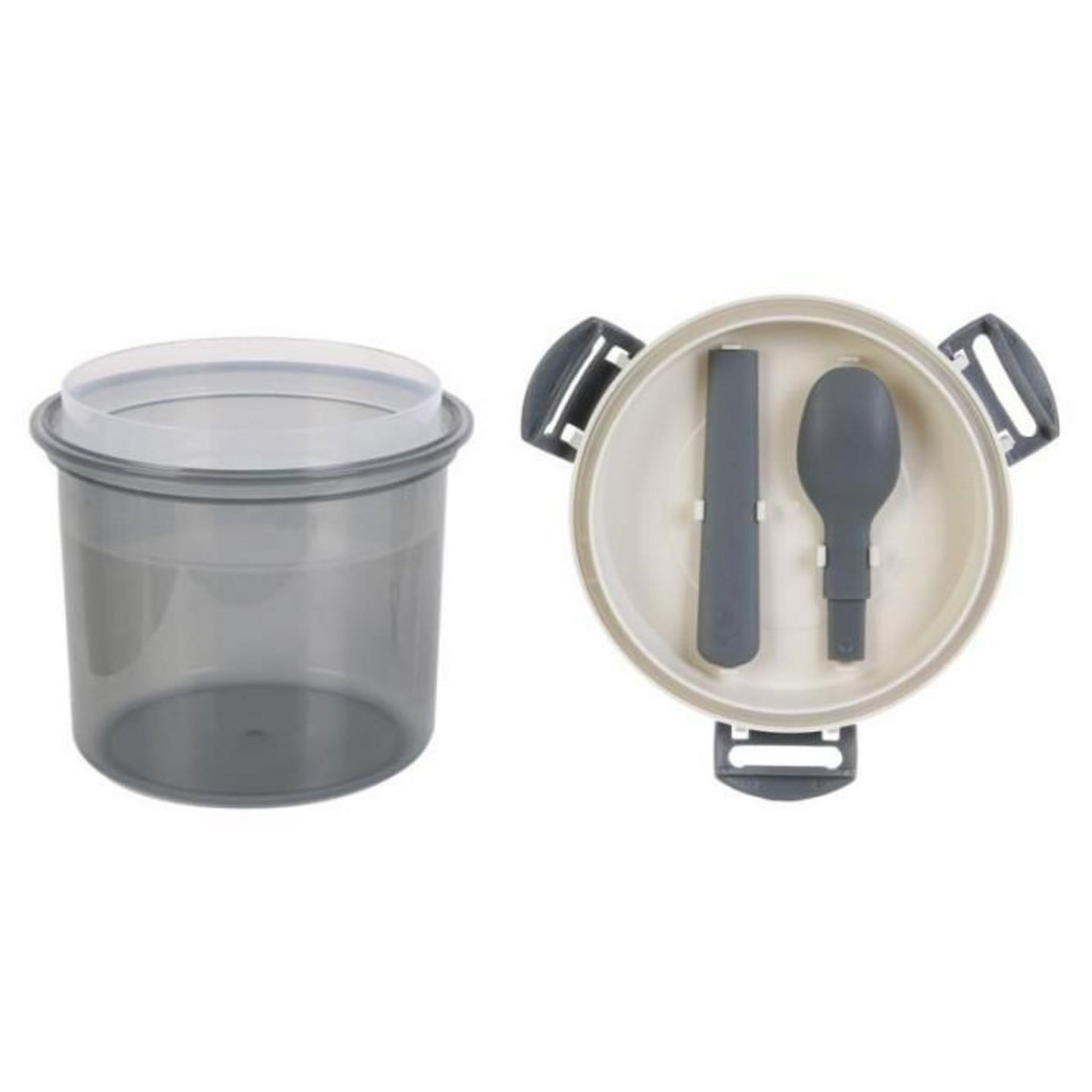 Paris Prix Boîte de Repas & Cuillère  Lunch Box  60cl Gris