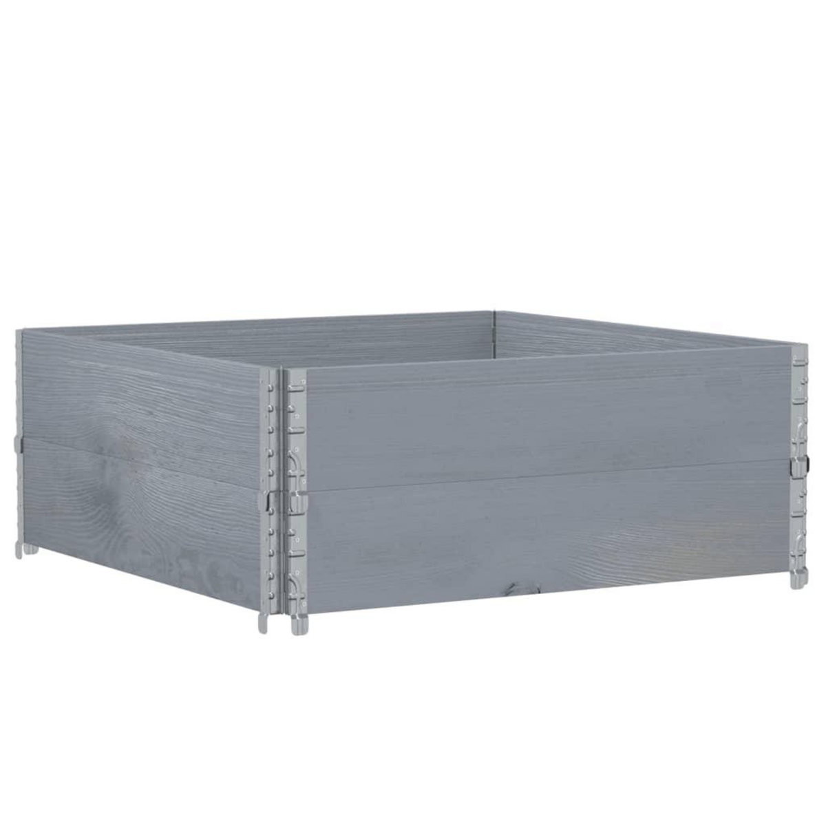 VIDAXL Jardiniere gris 100x100 cm bois de pin massif