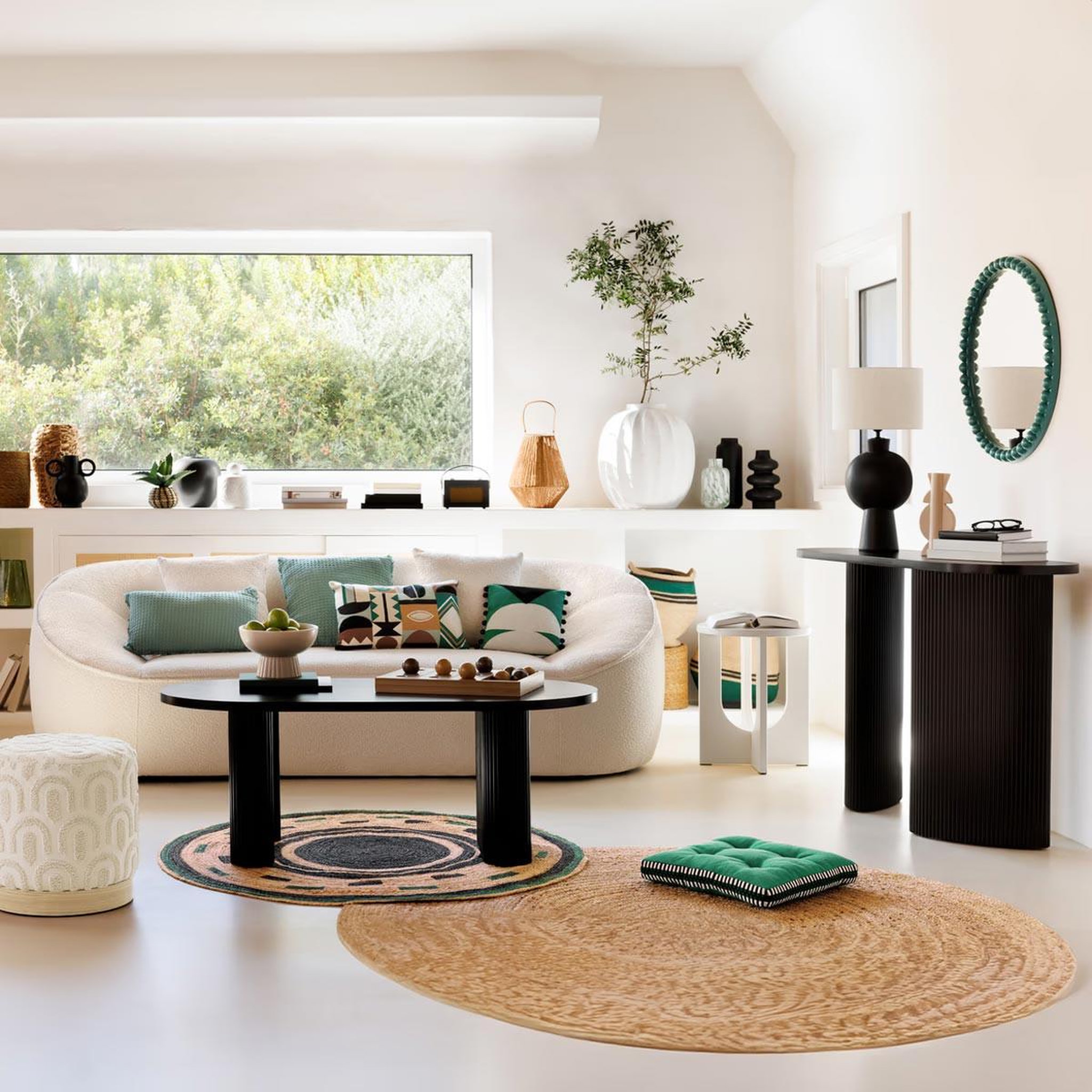 Voir la diapositive 4 : ATMOSPHERA Table d'Appoint Design  Bloom  50cm Ivoire